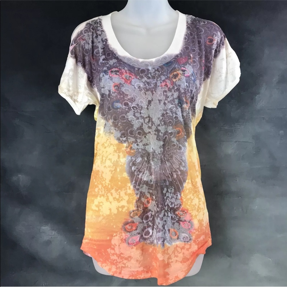 Free People Women’s Burnout Cold Shoulder Tee